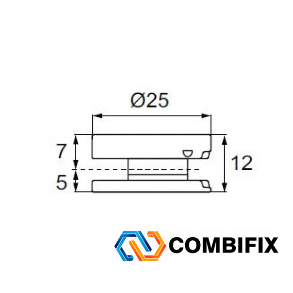 Меблева стяжка FIX d-25 мм 11.03.365